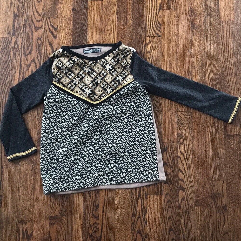 Black gold handmade sweatshirt for boys girls unisex tribal inspired7/8 years